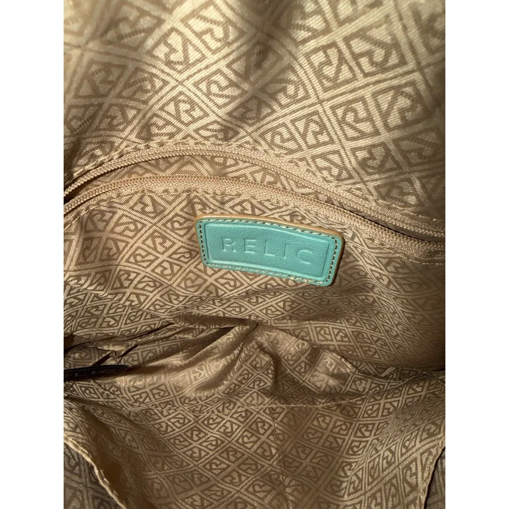 Relic Crossbody Bag Women Medium Teal Green Faux Leather Turnlock Crossbody